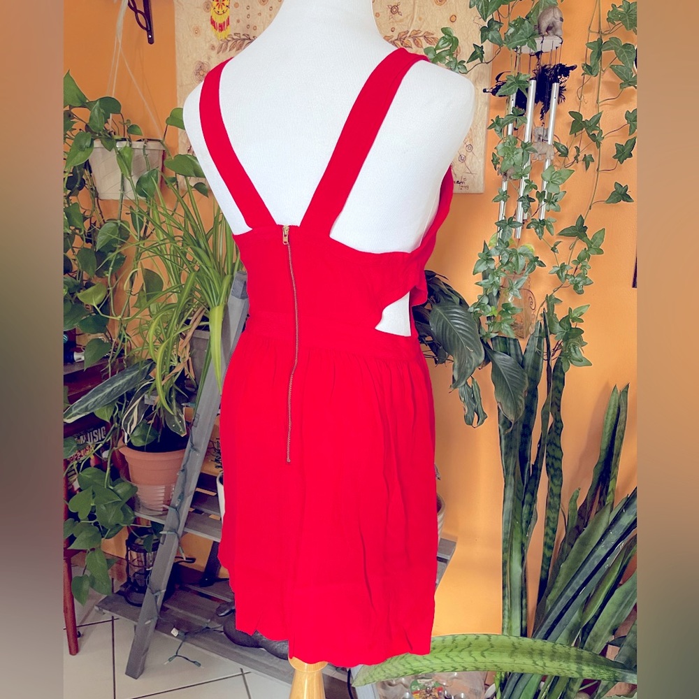 Coincidence & Chance red dress with cut-out sides (urban outfitters)